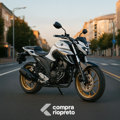 Visual esportivo que destaca a Yamaha Fazer FZ25 2025 em sua proposta versátil! Yamaha Fazer FZ25 2025