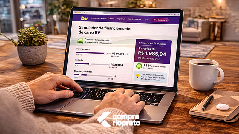 Simulador de financiamento de carro BV em 2026: como funciona, taxas, simulação e o que ninguém te conta