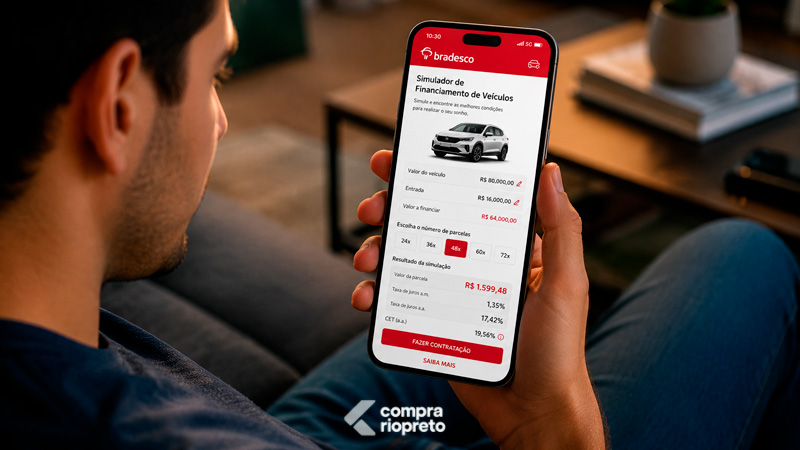 Simulador de financiamento de carro Bradesco em 2026 veja como funciona, onde fazer a simulação e o que realmente influencia nas parcelas